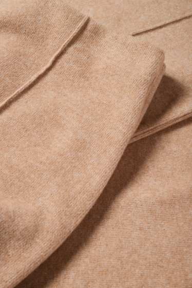 Femmes - Pantalon en maille - mid waist - regular fit - marron clair