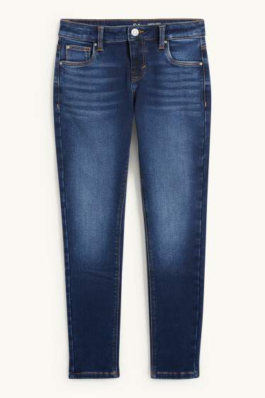 Enfants filles - Skinny jean - jean chaud - jean bleu foncé
