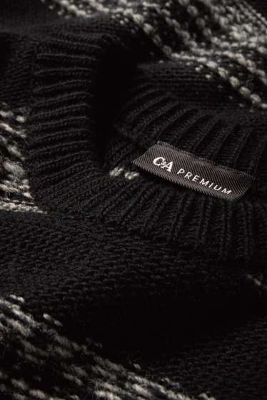 Herren - Pullover - gemustert - schwarz