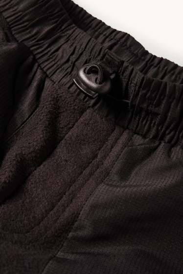 Enfants garçons - Pantalon de jogging cargo en polaire - noir