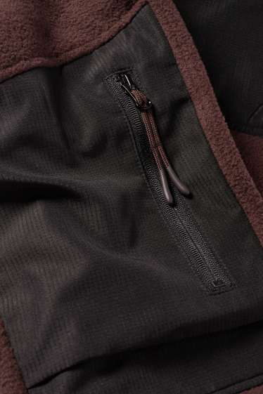 Enfants garçons - Pantalon de jogging cargo en polaire - marron foncé