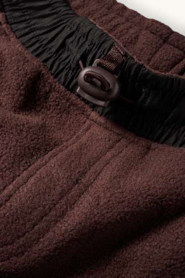 Enfants garçons - Pantalon de jogging cargo en polaire - marron foncé