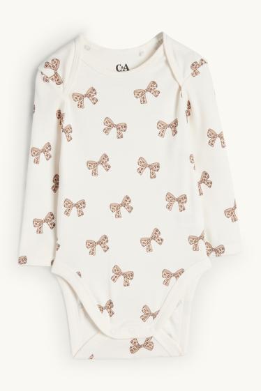 Neonate - Fiocco - body per neonate - bianco crema