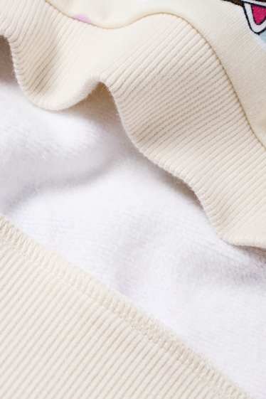 Nena - Casa de nines de la Gabby - conjunt - dessuadora i leggings acampanats - blanc trencat