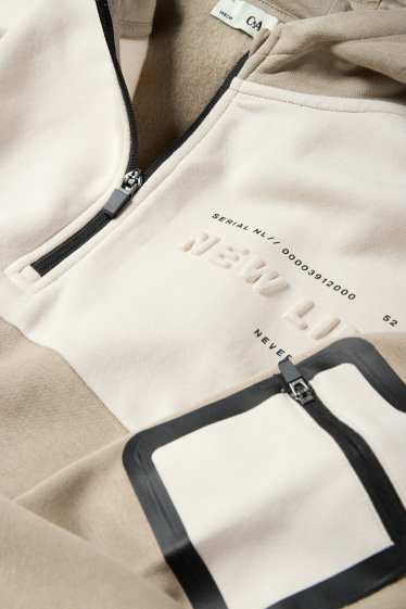 Kinder Buben - Hoodie - taupe