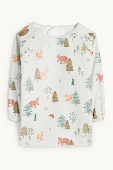 Unisex - Waldtiere - Baby-Ärmellätzchen - hellgrau