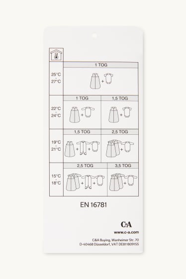 Baby Boys - Wild animals - baby sleeping bag - 18-36 months - light beige