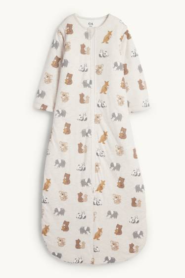 Baby Boys - Wild animals - baby sleeping bag - 18-36 months - light beige