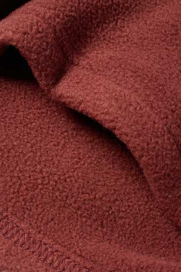 Enfants garçons - Sweat à capuche en polaire - bordeaux