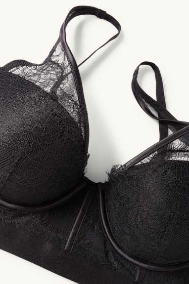 Femmes - Soutien-gorge à armature - PLUNGE - ampliforme - noir