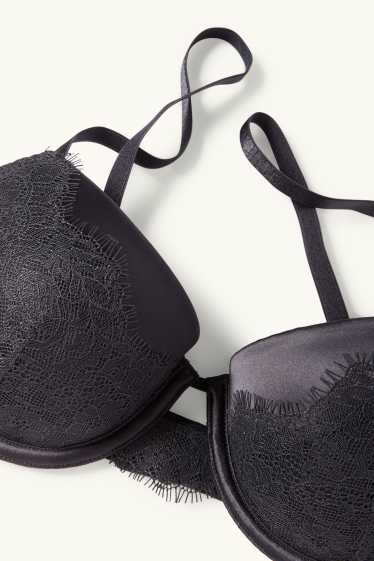 Femmes - Soutien-gorge à armature - DEMI - ampliforme - noir