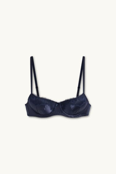 Femmes - Soutien-gorge à armature - DEMI - ampliforme - bleu foncé