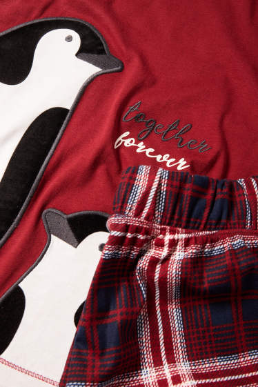 Donna - Pigiama - rosso scuro