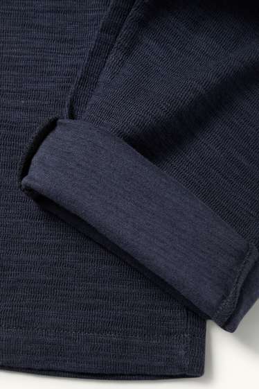 Children Boys - Joggers - textured - dark blue