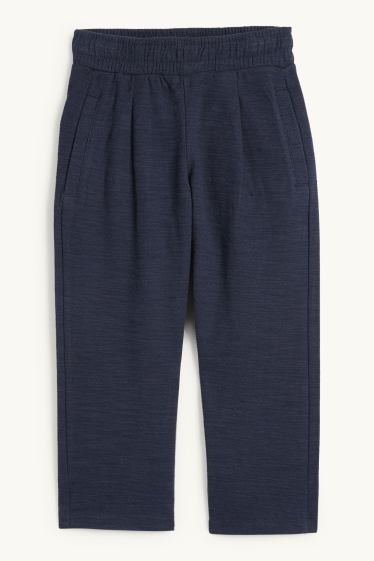 Children Boys - Joggers - textured - dark blue