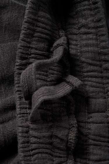 Children Boys - Joggers - textured - black
