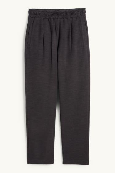 Children Boys - Joggers - textured - black