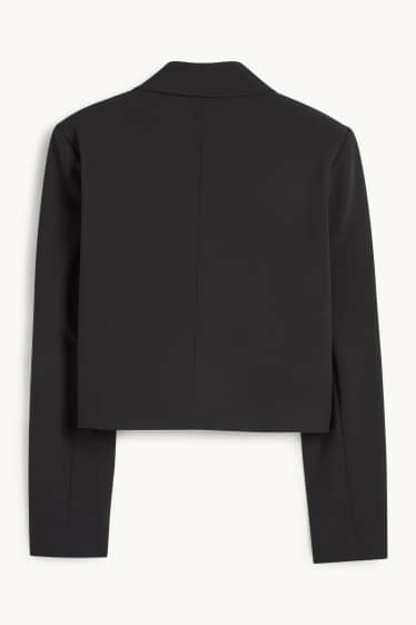 Damen - Crop Blazer - tailliert - schwarz