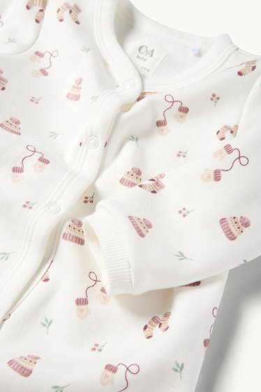 Bebés niñas - Gorros y guantes - pijama para bebé - blanco