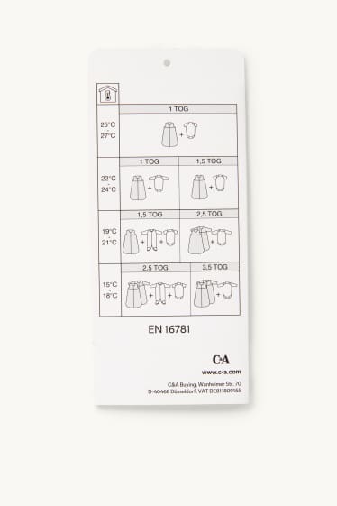 Baby Boys - Bear and hedgehog - baby sleeping bag - 6-18 months - light beige