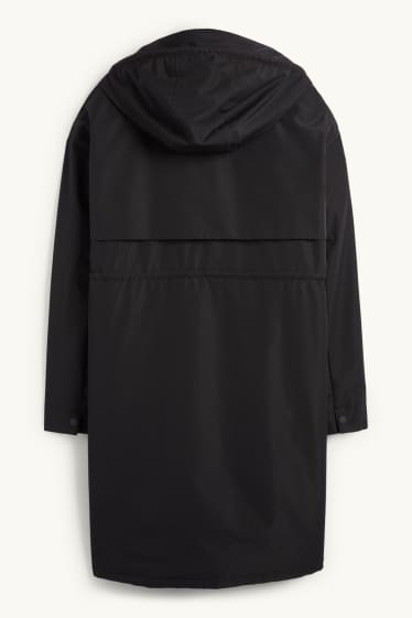 Dona - Parca per a la pluja amb caputxa - folrada - impermeable - negre