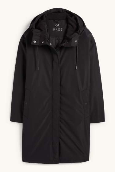 Dona - Parca per a la pluja amb caputxa - folrada - impermeable - negre