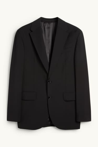 Uomo - Giacca coordinabile - regular fit - Flex - misto lana - LYCRA® - nero