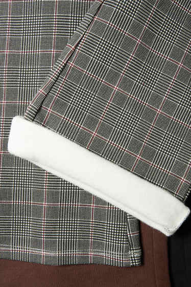 Enfants filles - Lot de 3 - leggings chauds de coupe évasée - noir