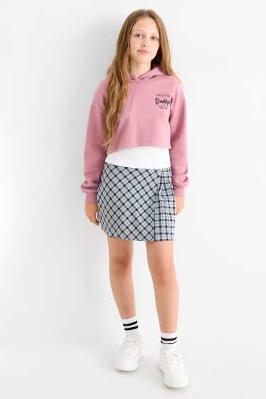 Enfants filles - Jupe - à carreaux - bleu