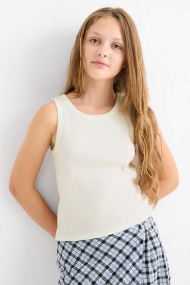 Children Girls - Brooklyn - set - hoodie and top - 2 piece - dark rose