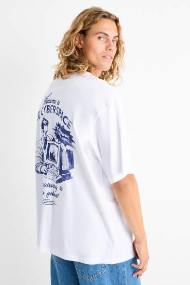 Hommes - T-shirt - Oversize - blanc