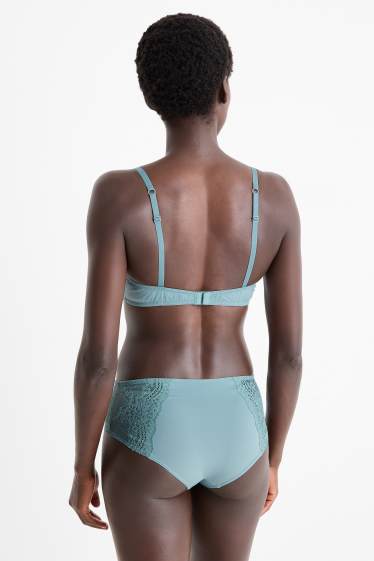 Femmes - Soutien-gorge avec armatures - DEMI - ampliforme - turquoise