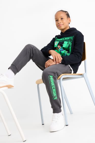 Children Boys - Minecraft - set - hoodie and joggers - 2 piece - black