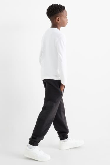 Enfants garçons - Pantalon de jogging cargo - noir