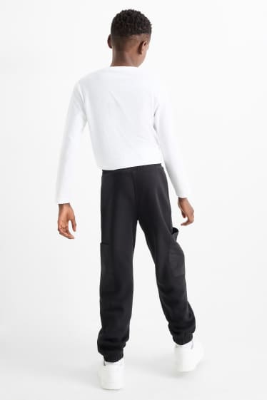 Enfants garçons - Pantalon de jogging cargo - noir