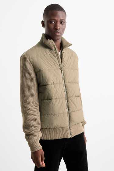 Heren - Jas met stiksels - beige