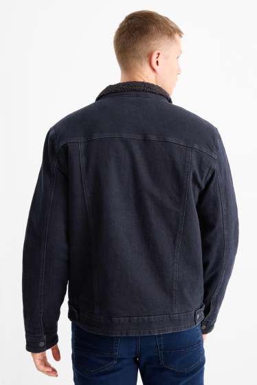 Pánské - Džínová bunda - tmavomodrá