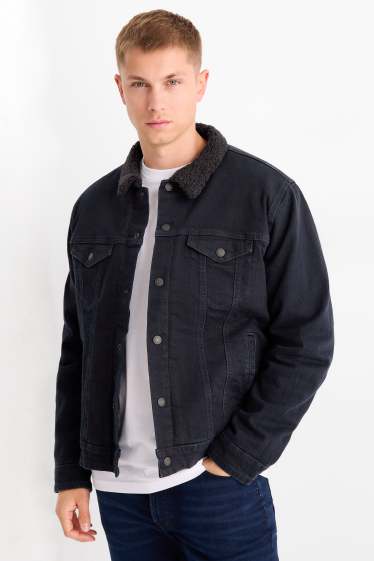 Pánské - Džínová bunda - tmavomodrá