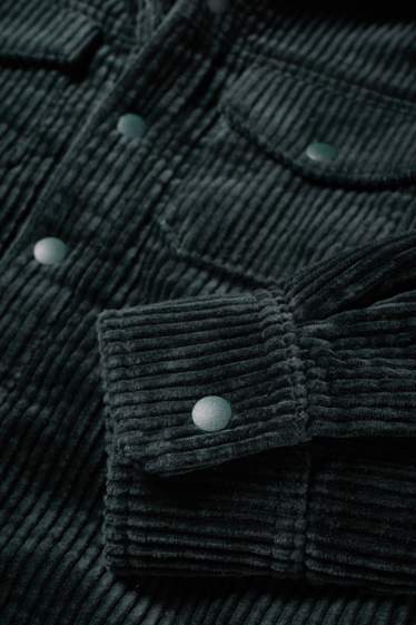 Enfants garçons - Veste-chemise en velours côtelé - vert foncé