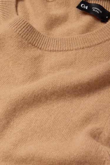 Donna - Set - maglione e sciarpa con cashmere - misto lana - marrone chiaro