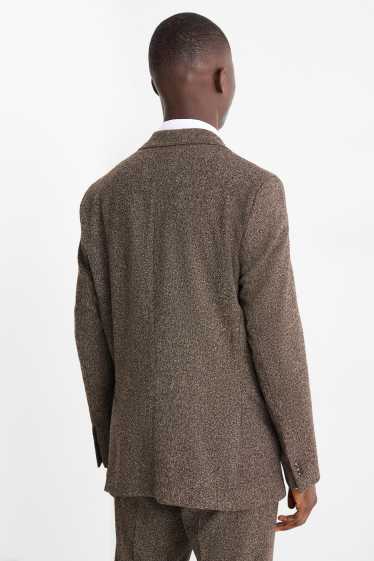 Herren - Baukasten-Sakko - Regular Fit - Stretch - strukturiert - braun