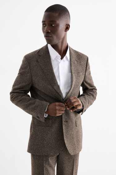 Herren - Baukasten-Sakko - Regular Fit - Stretch - strukturiert - braun