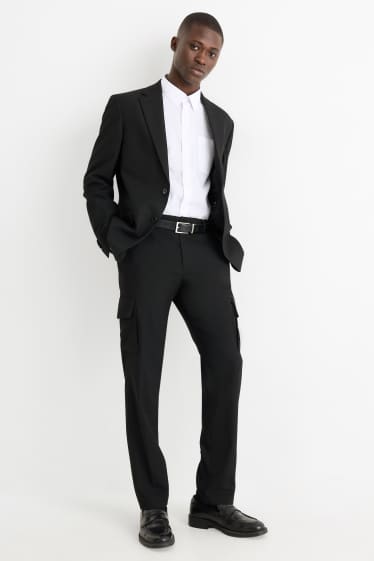 Heren - Broek uit het combi-systeem - regular fit - Flex - zwart