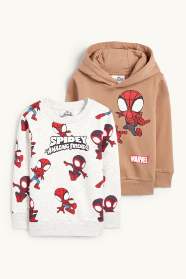 Children Boys - Multipack of 2 - Spidey - hoodie and sweatshirt - white / beige
