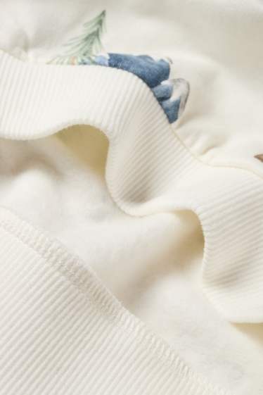 Baby: jongens - Wilde dieren - baby-outfit - 2-delig - wit / beige