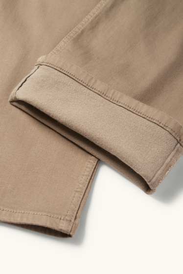 Hommes - Pantalon chaud - regular fit - beige