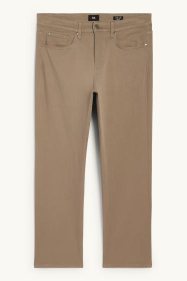 Hommes - Pantalon chaud - regular fit - beige