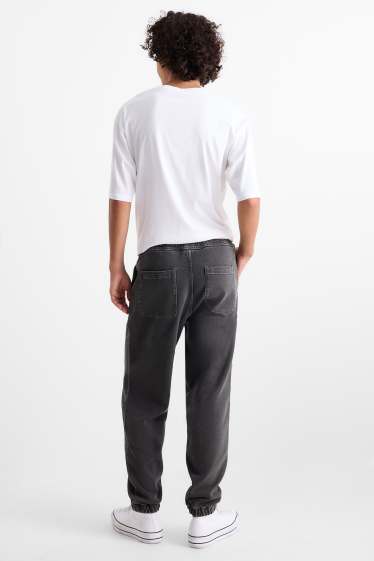 Men - Denim joggers - black