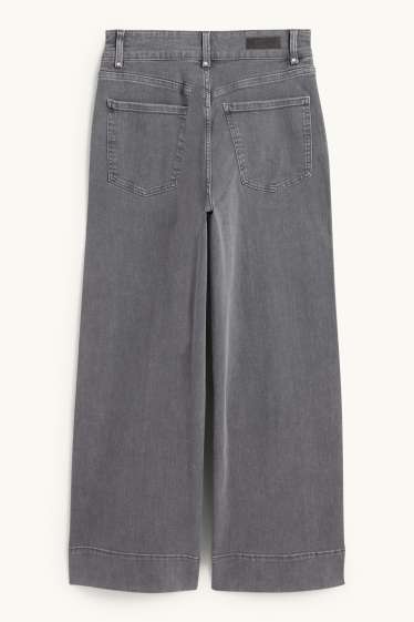 Donna - Jeans a gamba larga - vita alta - jeans grigio chiaro