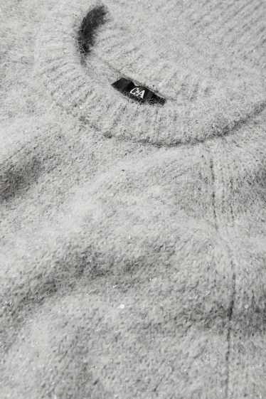 Femmes - Robe en maille - straight fit - gris clair